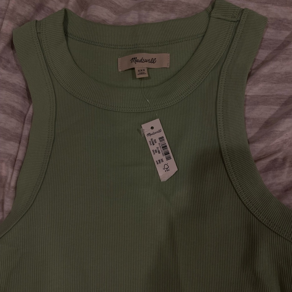 Madewell green tank tops XXS